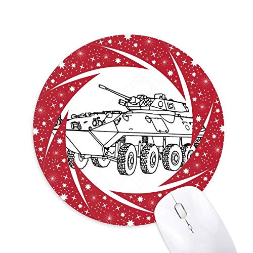 Wild Army Wheel Mouse Pad Round Red Rubber