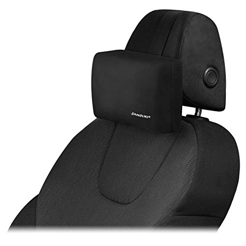 SANDINI RelaxFix® – Nackenkissen für Autositz/Nackenstützkissen/Autostützkissen – Einfache Anbringung an der Kopfstütze – Sorgt für entspanntes Anlehnen/Zurücklehnen im Auto.