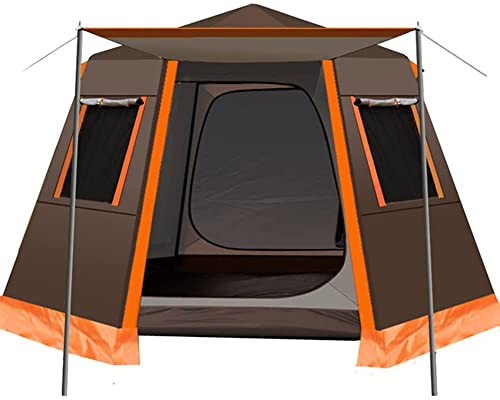 Familien-Campingzelt im Freien, automatisches Pop-up-Zelt, 3–4 Personen, doppellagig, wasserdicht, Sofortzelt, einfacher Aufbau, Außenbereich (grün 4), wunderschöne Landschaft