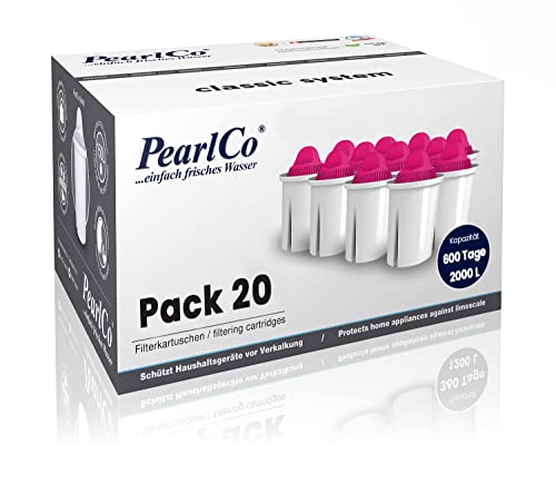 PearlCo - AquaMag classic Pack 20 Filterkartuschen mit Magnesium - passend zu Brita Classic