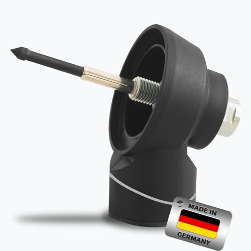 BERGMANN ® MADE in GERMANY | Absaugung für Dosensenker M16 auf M16 + Zentrierspitze für Bohrmaschinen SDS Plus oder Sechskant Aufnahme | Kernbohrer Lochsäge Eibenstock Baier Hilti Bosch