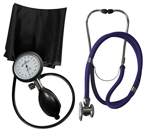 Blutdruckmessgerät Oberarm Profi Tiga Pro 1 Neuware K 1 + Rappaport blau Doppelkopf Stethoskop Tiga-Med