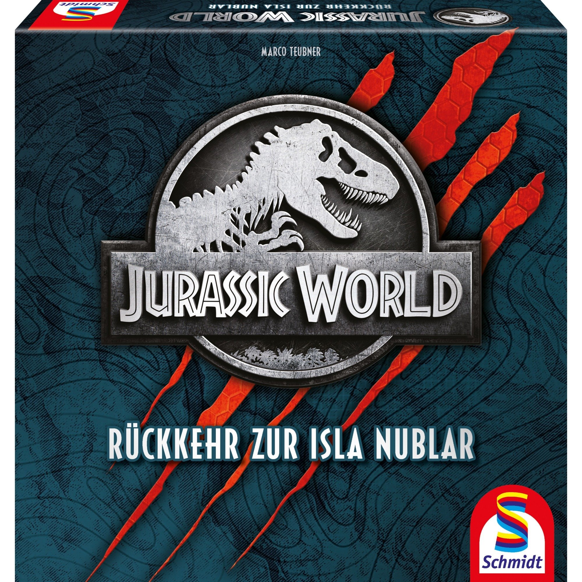 Schmidt Spiele 49389 Jurassic World, Rückkehr nach Isla Nubar, Deckbuilding und Brettspiel