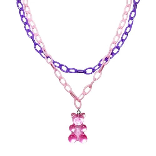 GURIDO Halskette für Frauen, süße Mädchen, Tier, süßes Herz, Schmetterling, Mode, Party, Rap, Gummibärchen, Klinge