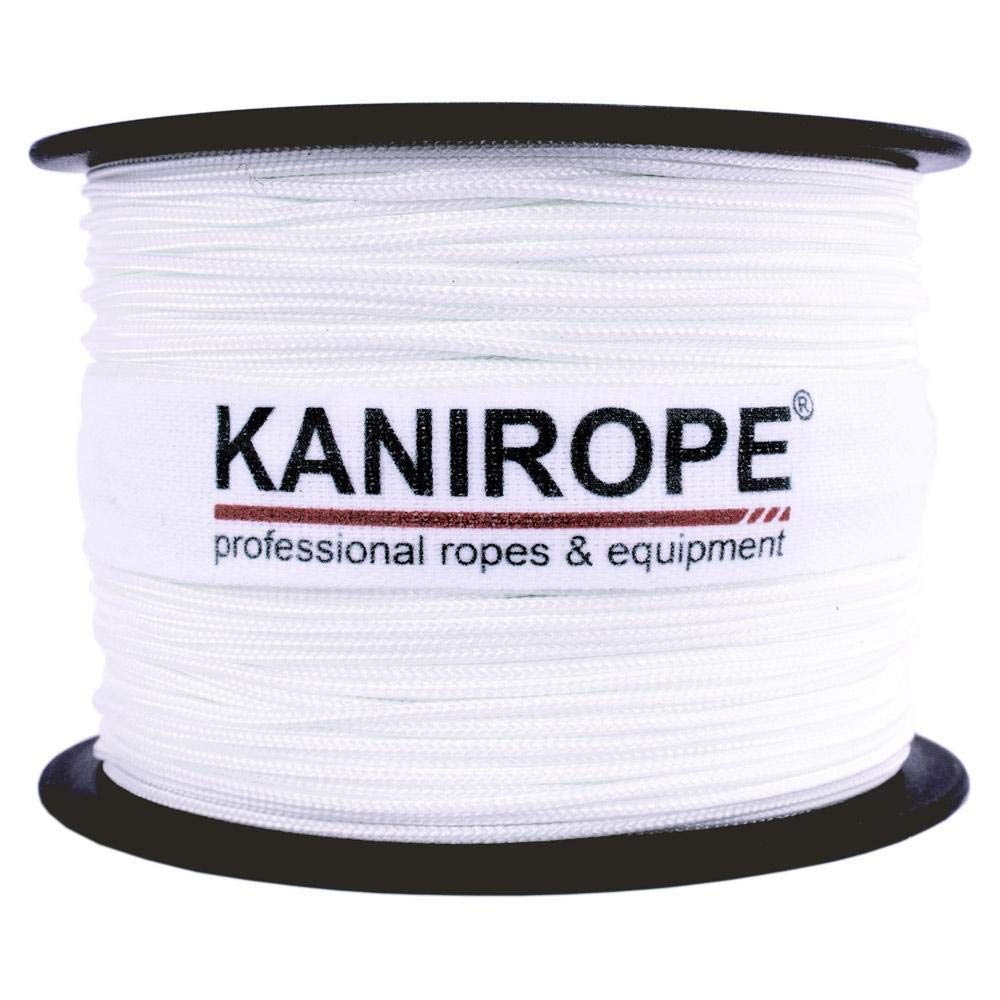 Kanirope® Polyesterseil Seil Polyester POLYBRAID 2mm 500m Weiß 8-fach geflochten