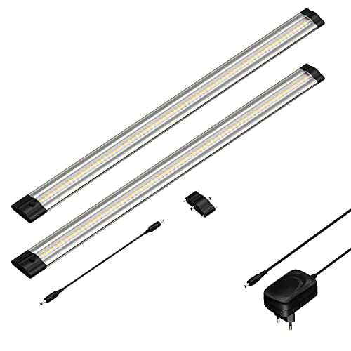 parlat LED Unterbau-Leuchte SIRIS, flach, je 50cm, 500lm, warm-weiß, 2er Set