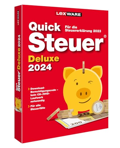 QuickSteuer Deluxe 2024 (für Steuerjahr 2023) | Minibox | Private und gewerbliche Steuererklärung