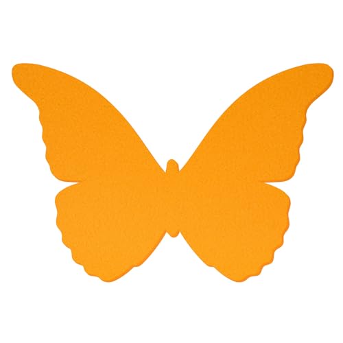 Gelber Filz Schmetterling - Deko Basteln 3-60 cm, Pack mit:10 Stück, Breite:20cm breit