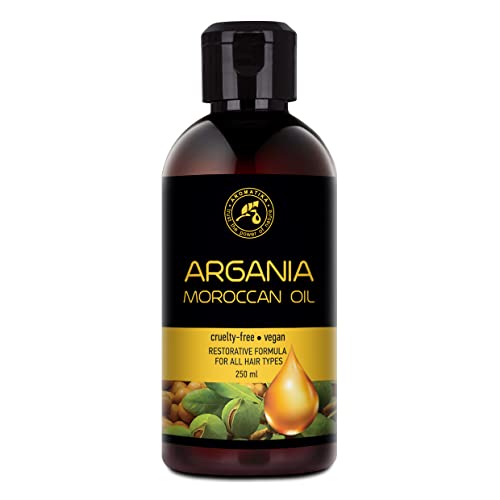 Arganöl 250ml - 100% Pure & Natural - Argania Spinosa Kernöl - Marokko - Bestes Haaröl - große Vorteile für Haut - Haar - Gesicht - Körperpflege - Argan Öl
