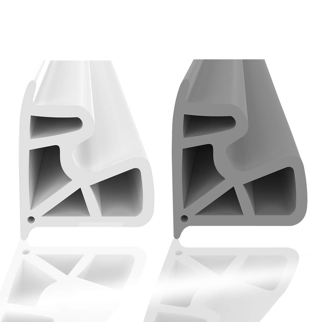 Stahlzargendichtung Weiß 5m - gegen Zugluft Lärm & Staub spart Heizkosten Dichtung Dichtungshöhe 15,5mm Dichtungsbreite 13mm Falz Türdichtung (Weiß 5m)
