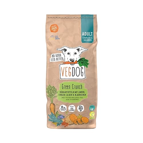 VEGDOG Vegetarisches Hunde Alleinfutter Green CRUNCH, 1er Pack (1 x 5 kg)