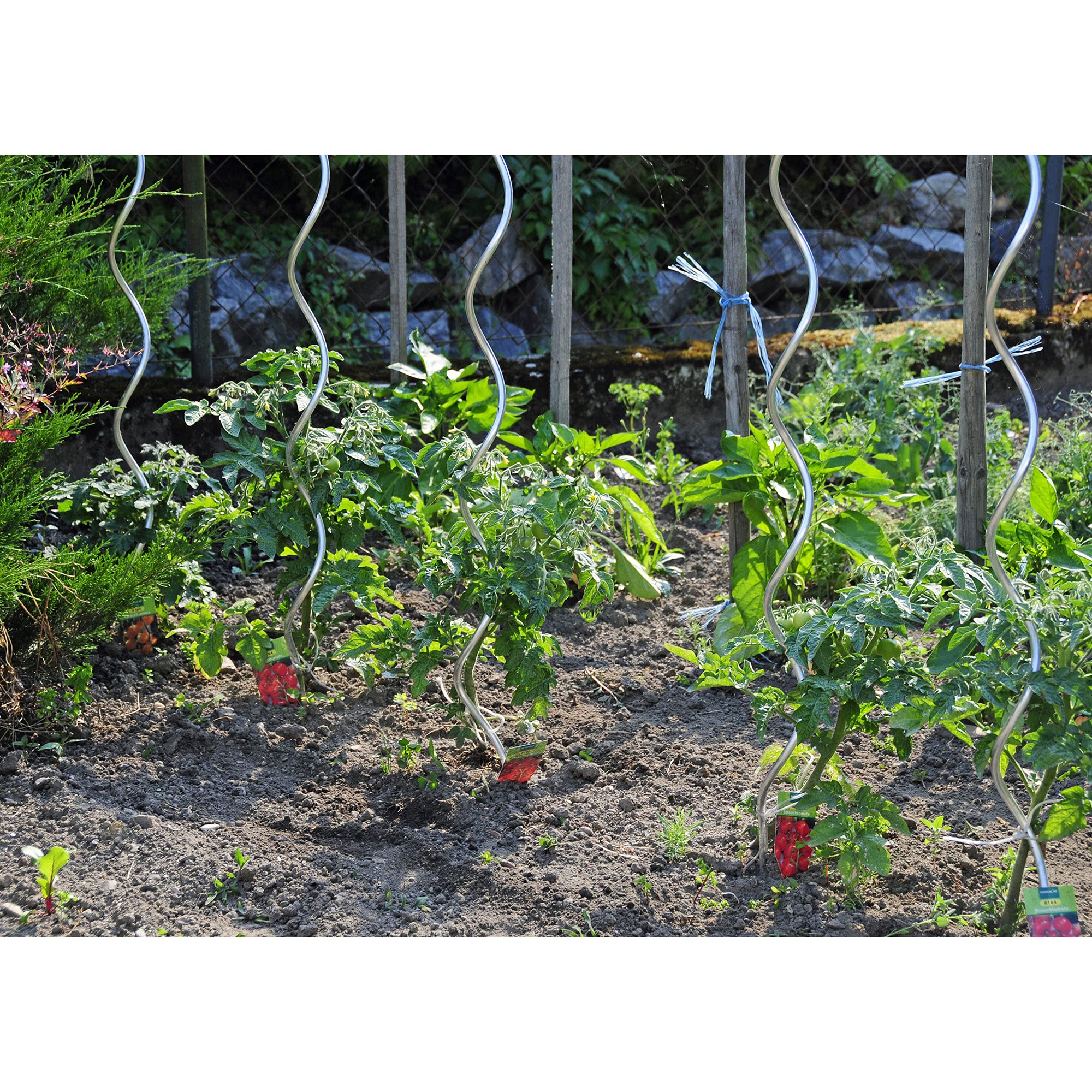 20er Set Tomatenstäbe 180cm Tomatenspiralstab Tomatenstange Rankhilfe Pflanzstab