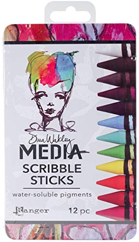 Ranger Dina Wakley Media Scribble Sticks Crayon, Mehrfarbig