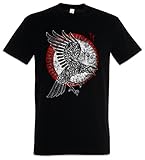 Urban Backwoods Norse Raven Herren T-Shirt Schwarz Größe 5XL