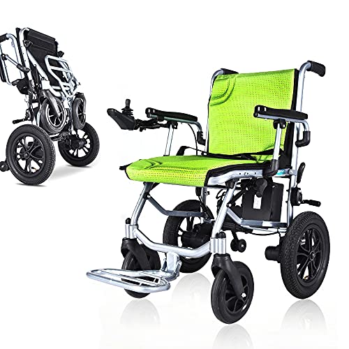 Pevfeciy Foldable Elektrische Rollstühle,Portable Elektrorollstuhl mit Kompakter Mobilitätshilfe für zwei Motoren - Wiegt nur 16.4 KG mit Batterie - Unterstützt 100KG,Kann ins Flugzeug Steigen