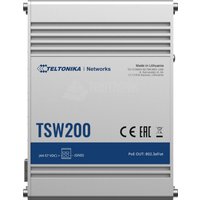 Teltonika IP30 Industrie 8-Port 1Gbit PoE+, 2-Port SFP unmanaged Switch, -40°C - +75°C Industrie Switche (TSW200)