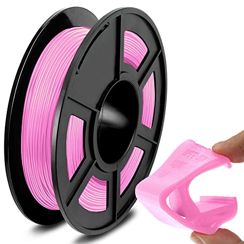 SUNLU TPU flexibles Filament 1,75 mm für 3D-Drucker, 500 g/Spule, Maßgenauigkeit +/-0,03 mm, Rosa