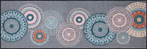 Erwin Müller rutschhemmende Fußmatte, Fußabtreter, Schmutzfangmatte Mandala, Größe 75x190 cm - robust, langlebig, pflegeleicht, für Fußbodenheizung geeignet (weitere Größen)