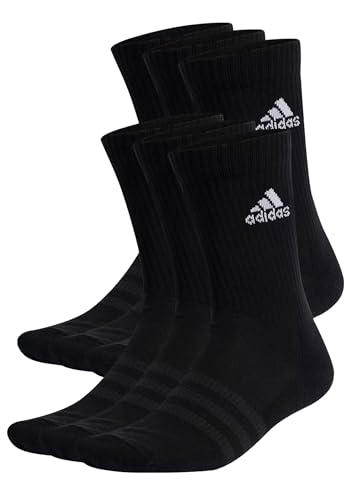 adidas, Pack Of 6 Pairs Of Low Socks Sportswear, Socken, Schwarz-Weiss, 43, Unisex-Bambino
