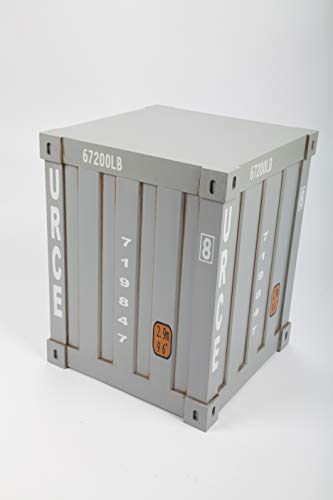 point home Design-Stuhl Container, Hocker, Retro, grau, 41cm