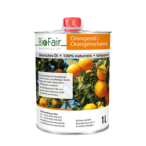 Orangenöl/Orangenschalenöl BioFair®, 100% naturrein, kaltgepresst - 1.000ml - VERSANDKOSTENFREI