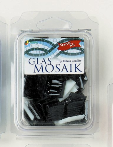 Glorex 6 2430 03 - Mosaik Starter-Set, 200 g, Schwarz/Weiß
