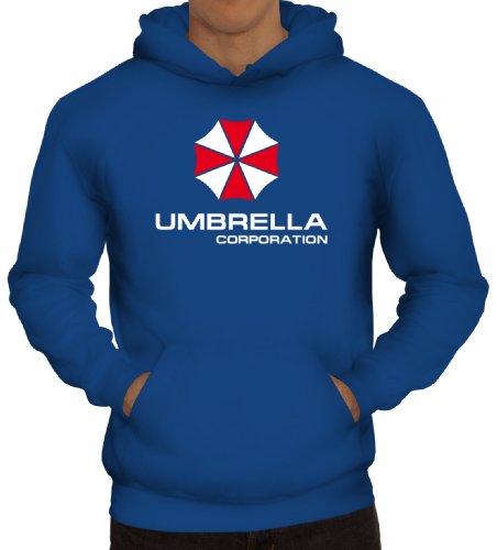 Shirtstreet24, Umbrella Corporation, Herren Kapuzen Sweatshirt - Pullover Hoodie, Größe: L,Royal Blau