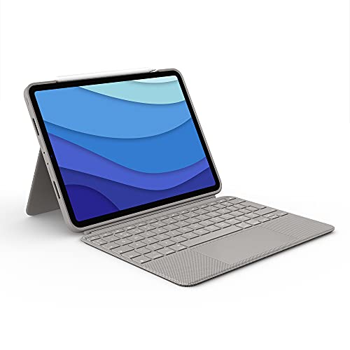 Logitech Combo Touch - Tastatur und Foliohülle - mit Trackpad - AZERTY - Französisch - Sand