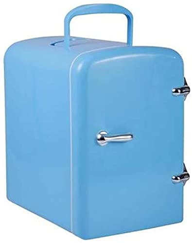 Samnuerly Mini-Kühlschrank, 12 V/240 V, für Auto und Zuhause, tragbarer 4-Liter-Kühlschrank, kühl und warm, Autokühlschrank mit für Reisen und Camping [Energieklasse A++] (Blau 19 * 25,8 * 29)