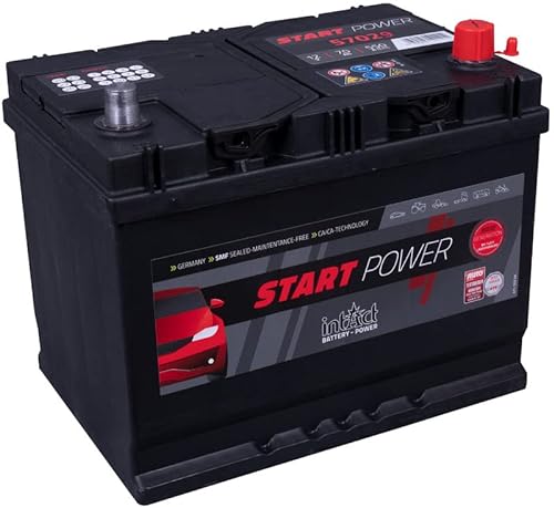 intAct Autobatterie 12V 70Ah 550A, Start-Power 57029GUG, leistungsstarke und zuverlässige PKW Starterbatterie, Maße: 260x175x225mm, Blei-Säure-Batterie in Erstausrüsterqualität