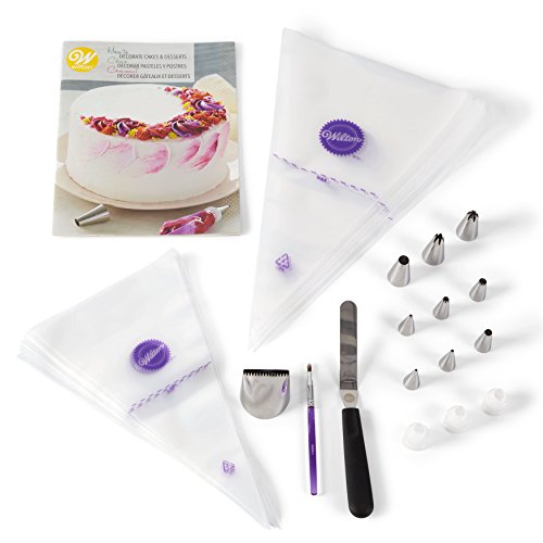 Wilton How to Decorate Cakes and Desserts Kit -39-Piece Cake Decorating Kit with Spatula, Decorating Brush, Decorating Bags, Decorating Tips, Recipes and Tutorial Video