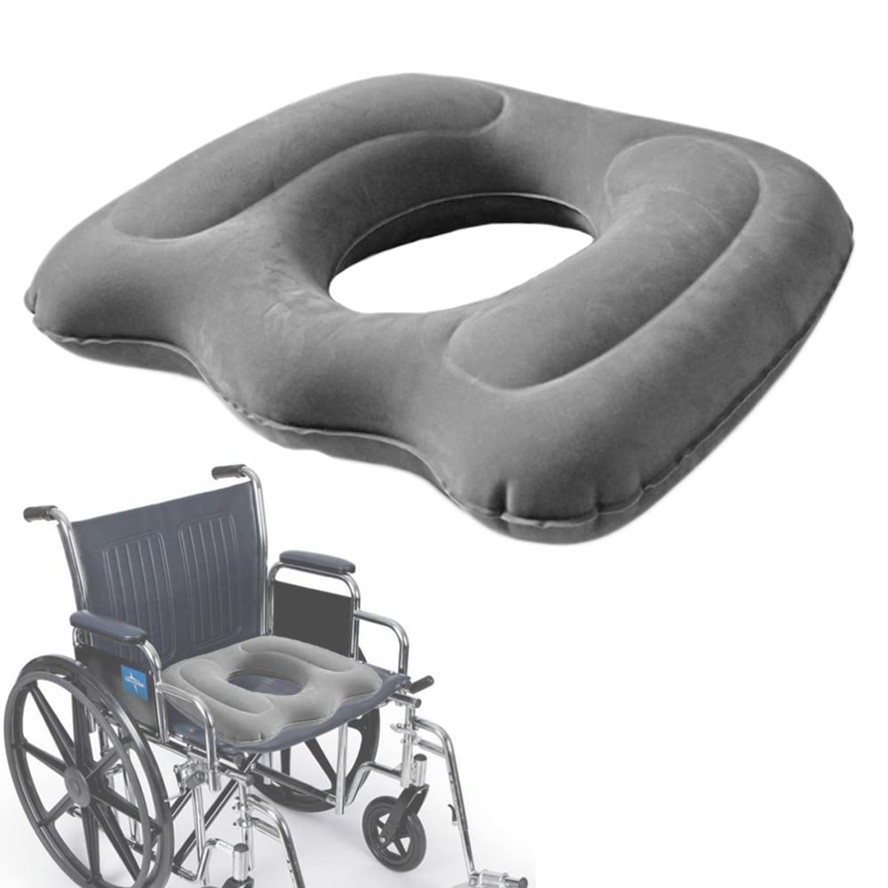 EDWERD Aufblasbares Sitzkissen für Rollstuhl, Zuhause und Büro, für ältere Menschen, behinderte Druckentlastung, Zubehör, 1 Stück