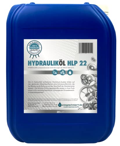 Hydrauliköl HLP 22 ISO VG 22 Nach Din 51524 Teil 2 (20 Liter)
