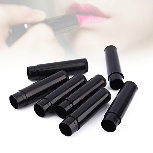 5ML Lippenstift Tube, tube lippenstift 100 Stück, Mini Lippenpflegestift Rohre Behälter 65 * 15 * 16mm, schwarz leeren Lippenstift Lip Balm, schwarz.
