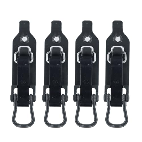 4 Stück Schaufelhalter-Klemme, Mehrzweck-Wandmontagehalterungen, Autozubehör, Axthalter-Montagesatz for LKW-Anhänger, Dachträger (Color : Black)