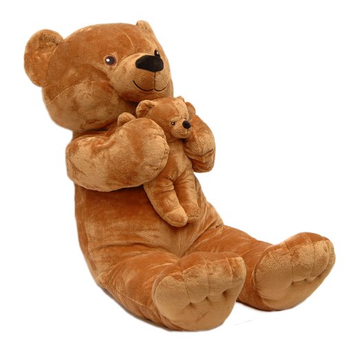 Sweety Toys 4539 Riesen Teddybär Mama mit Baby Plüschbär, braun