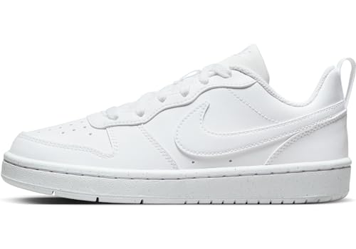 NIKE Court Borough Low RECRAFT (GS) Sneaker, White/White-White, 35.5 EU