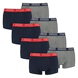 PUMA Herren Shortboxer Unterhosen Trunks 100000884 8er Pack, Wäschegröße:L, Artikel:-006 Blue/Grey Melange