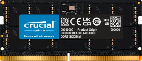 Crucial RAM 16GB DDR5 5600MHz (oder 5200MHz oder 4800MHz) Laptop-Speicher CT16G56C46S5