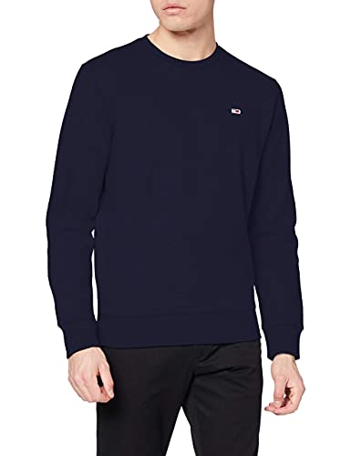 Tommy Jeans Herren TJM Regular Fleece C Neck Pullover, Marineblau (Twilight Navy), XL