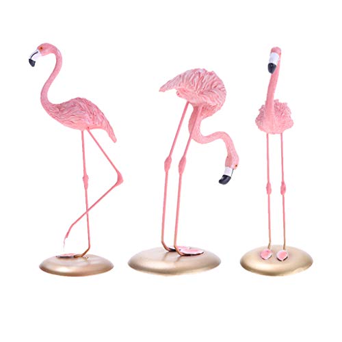 perfk 3 Resin PINK Flamingo Ornament Figur Home Dekoration