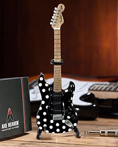 Axe Heaven FS-023 Fender(Tm) Stratocaster (Tm) Mini-Nachbildungsgitarre, gepunktet, Schwarz