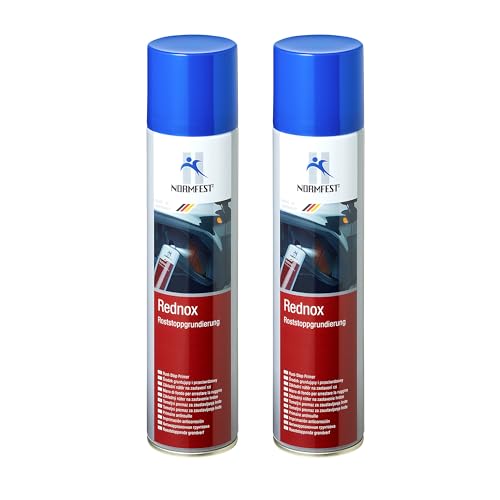 Normfest 2X Rednox Rost Stopp Grundierung schnelltrocknend Anti Rost Spray 400ml /pro Dose inkl HS