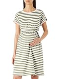 ESPRIT Maternity Damen Dress Short Sleeve Stripe Kleid, Real Olive - 307, 38 EU