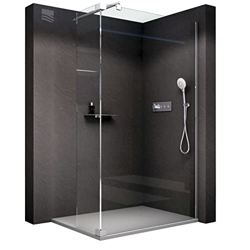 Duschabtrennung Walk-In-Dusche mit Spritzschutz NT109 8mm ESG-Glas, Breite Walk-In:1200mm