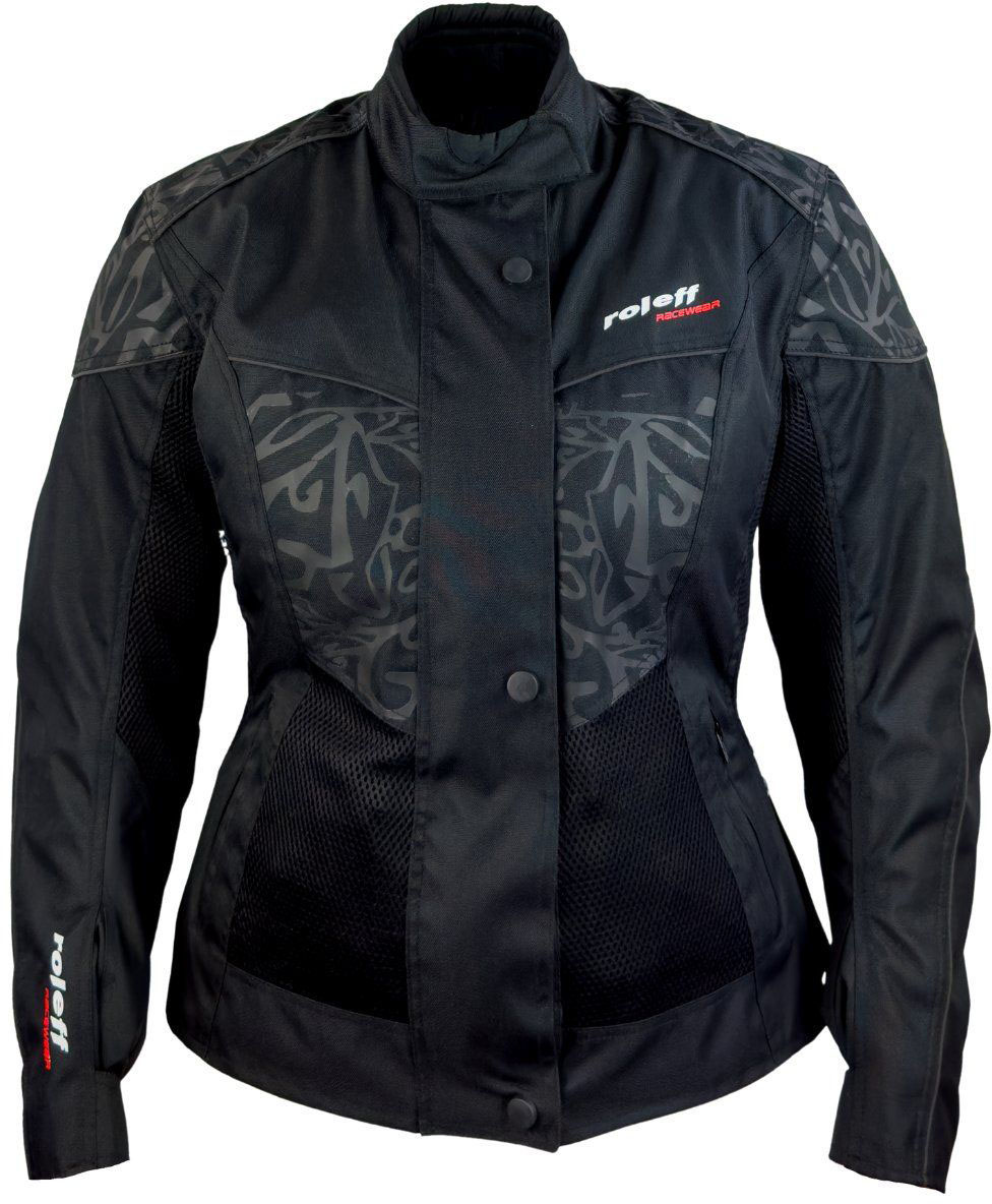 Roleff Racewear Mesh Motorradjacke Lady Messina, Schwarz, Größe XL