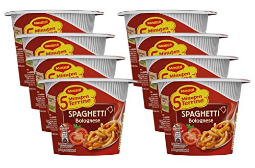 Maggi 5 Minuten Terrine Spaghetti Bolognese, 8er Pack (8 x 60 g)