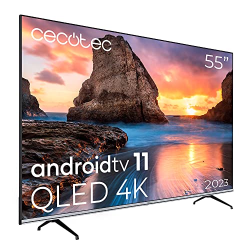 Cecotec Televisor QLED 55" Smart TV V1 Series VQU10055. 4K UHD, Android 11