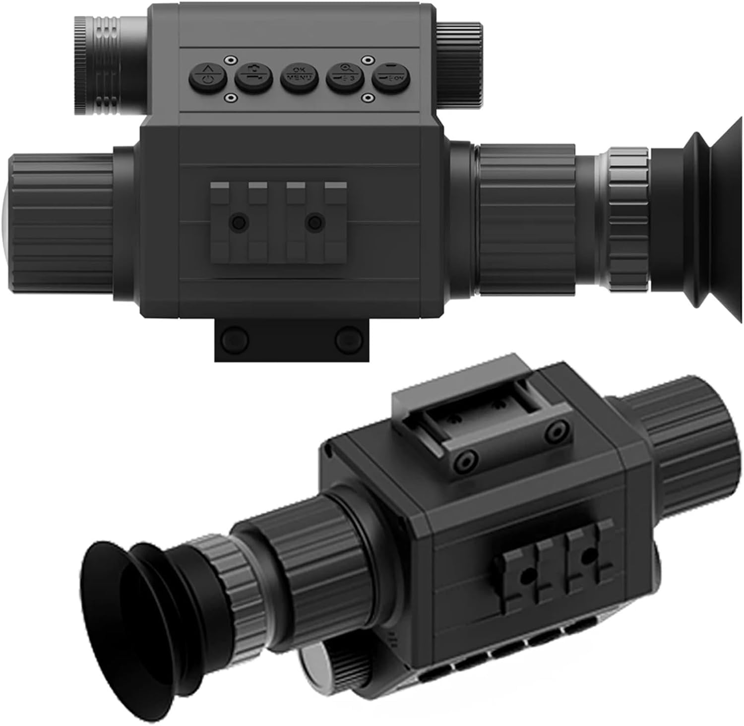 2-in-1-Nachtsichtgerät, 850 nm Infrarot-Nachtsicht-Monokular, 1080P-Video-/Fotokamera für Camping, 4-facher Digitalzoom, 1310 Fuß/400 m Lange Distanz
