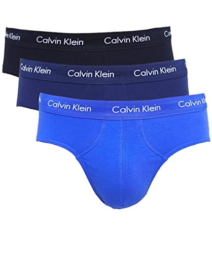 Calvin Klein herren 3P hip brief underpants, Mehrfarbig (C-black/Blu/Blu), M